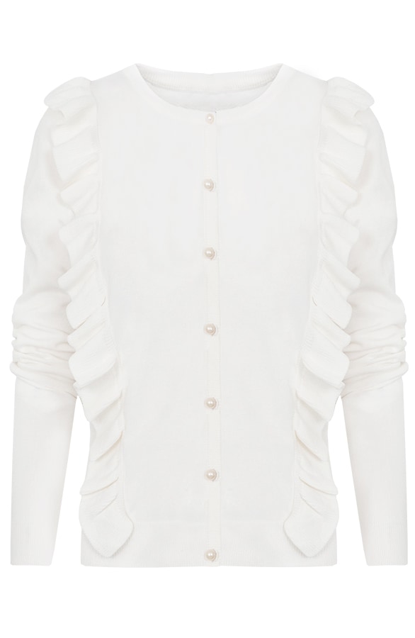 Ruches Vest Parel Creme – shoparchief