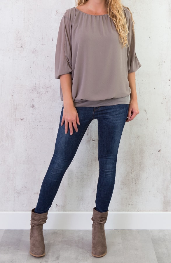 Basic Oversized Tuniek Taupe – shoparchief, foto 5