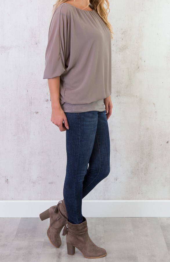Basic Oversized Tuniek Taupe – shoparchief, foto 4