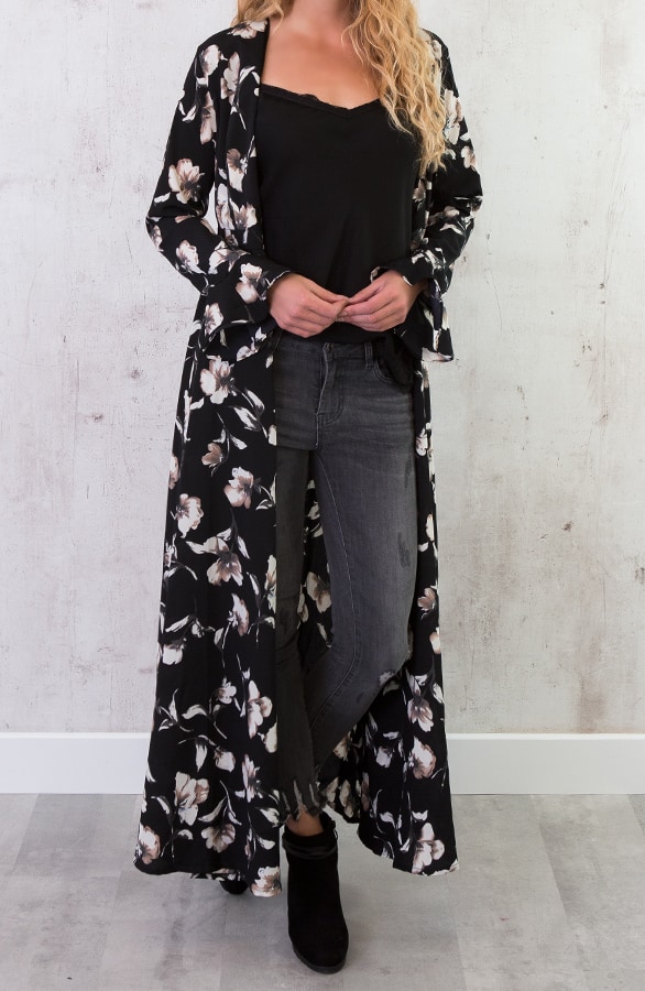 Maxi Vest Bloem Zwart – shoparchief, foto 4