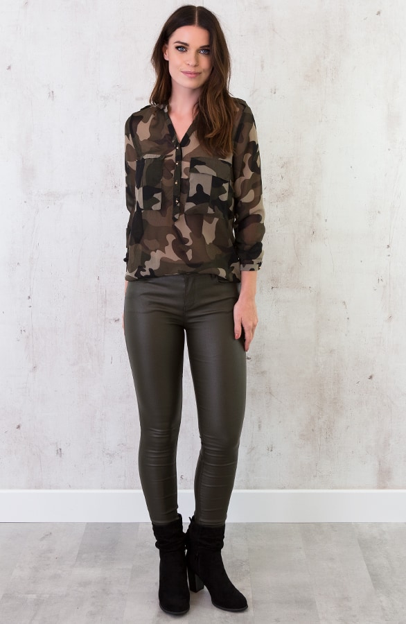 Coating Jeans Dark Green – shoparchief, foto 3