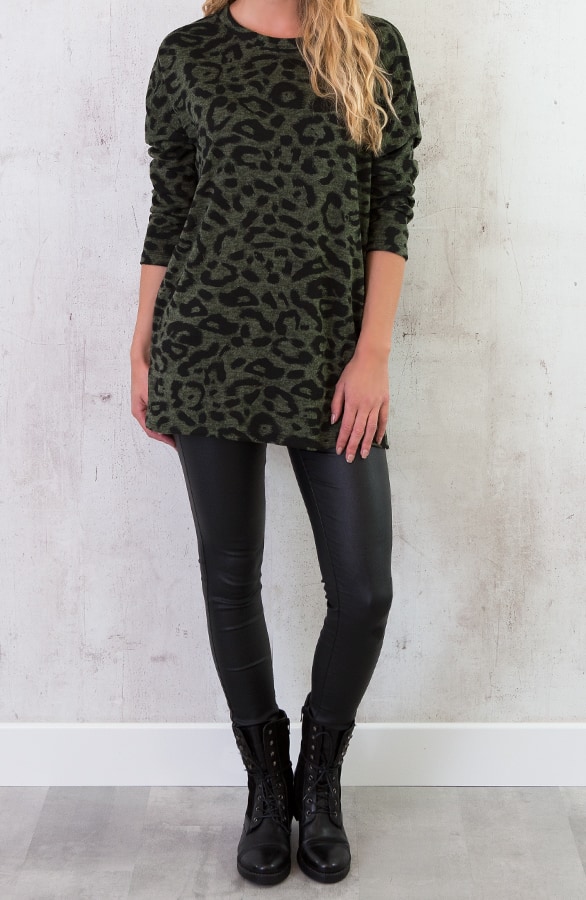 Leopard Trui Legergroen – shoparchief, foto 3
