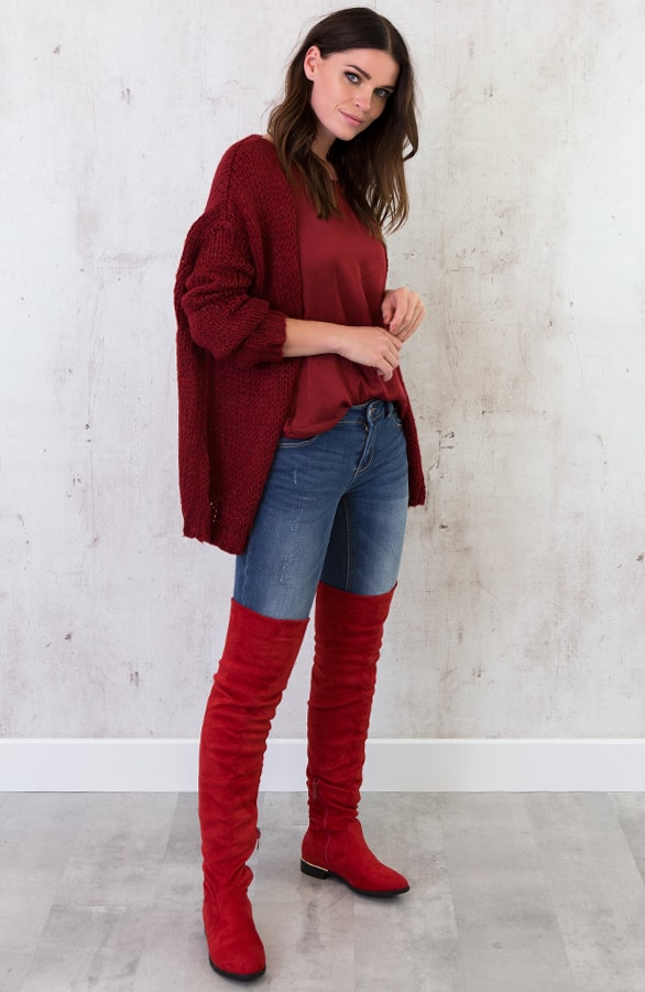 Gebreid Vest Bordeaux – shoparchief, foto 5