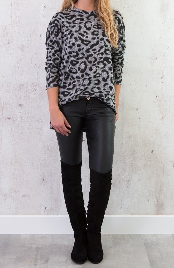 Leopard Trui Grijs – shoparchief, foto 6