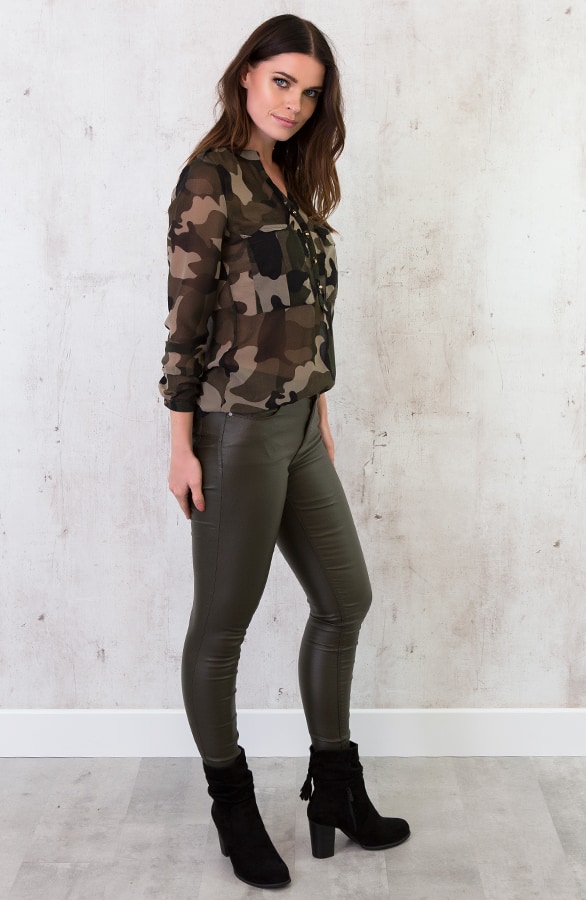 Coating Jeans Dark Green – shoparchief, foto 4