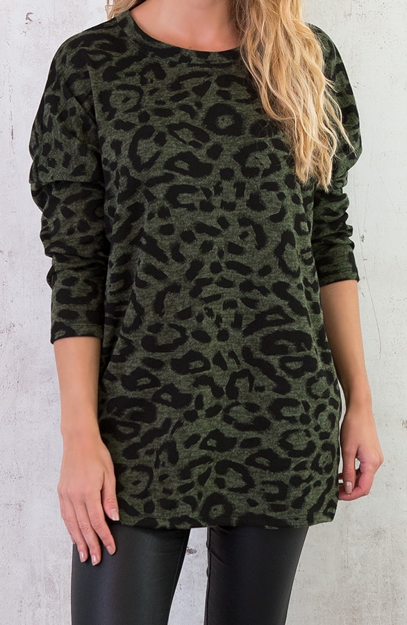 Leopard Trui Legergroen – shoparchief, foto 2