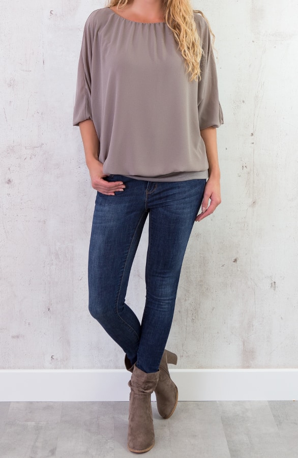 Basic Oversized Tuniek Taupe – shoparchief, foto 3