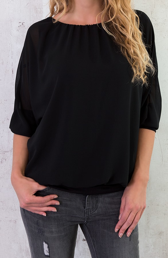 Basic Oversized Tuniek Zwart – shoparchief, foto 2