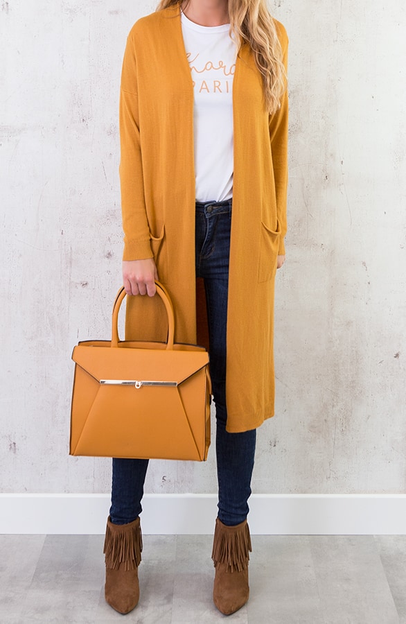 Luxe Enveloppe Tas Okergeel – shoparchief, foto 3