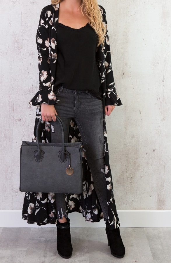 Tote Handtas Deluxe Grijs – shoparchief, foto 2