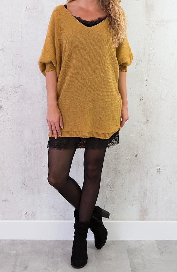 Oversized Large Tuniek Okergeel – shoparchief, foto 2