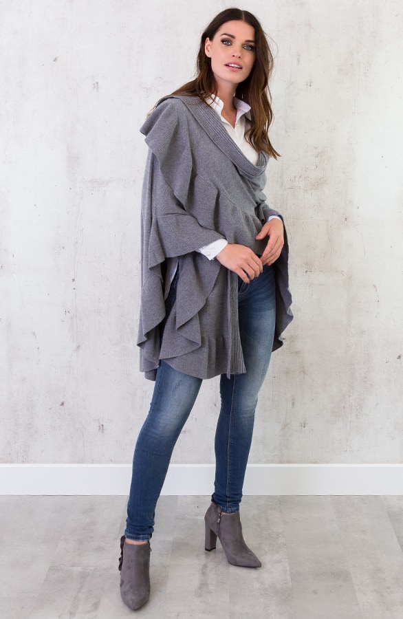 Ruches Omslagdoek Grijs – shoparchief, foto 3