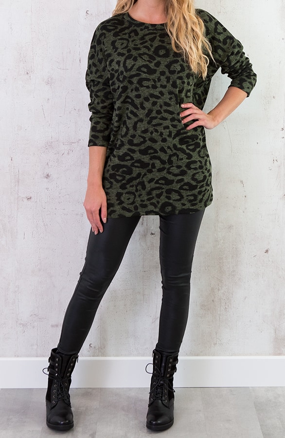 Leopard Trui Legergroen – shoparchief, foto 6