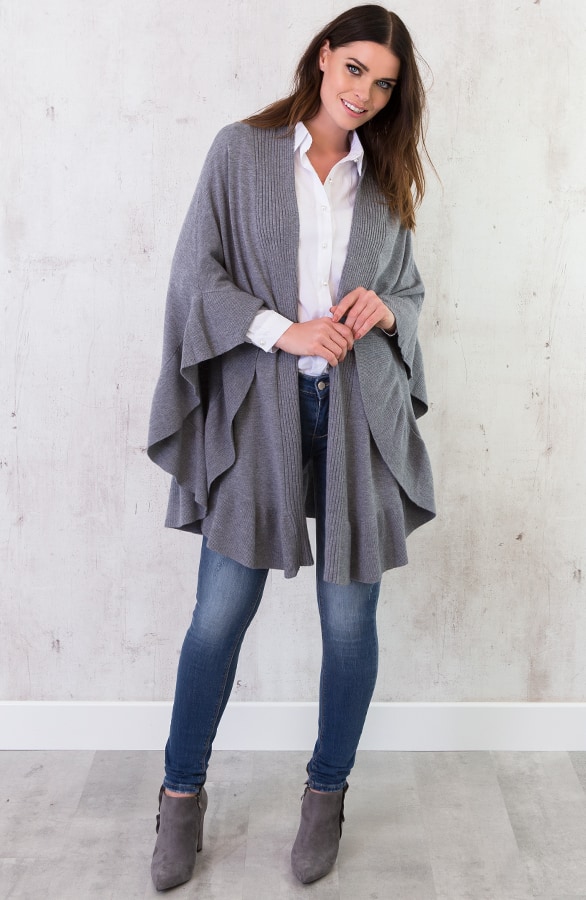 Ruches Omslagdoek Grijs – shoparchief