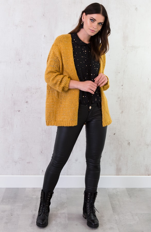 Gebreid Vest Okergeel – shoparchief, foto 5