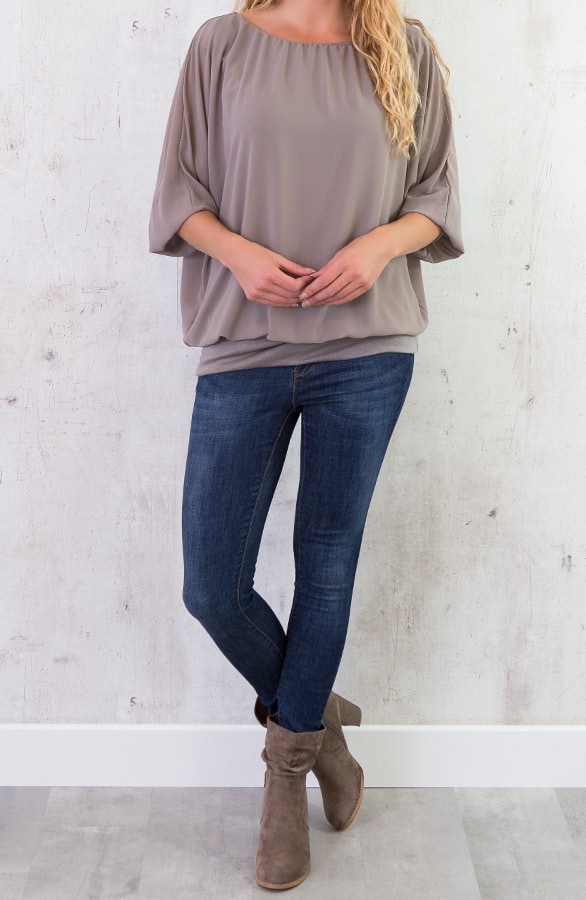 Basic Oversized Tuniek Taupe – shoparchief, foto 6