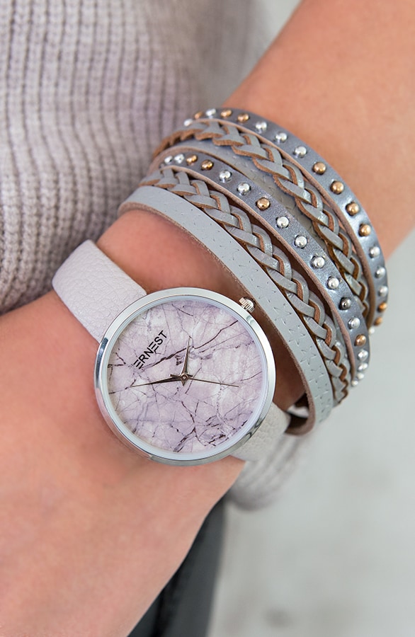 Wikkel Armband Zilver Grijs – shoparchief, foto 2