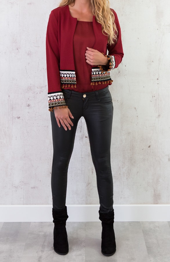 Kelim Jacket Bordeaux – shoparchief, foto 3