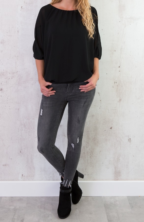 Basic Oversized Tuniek Zwart – shoparchief, foto 3