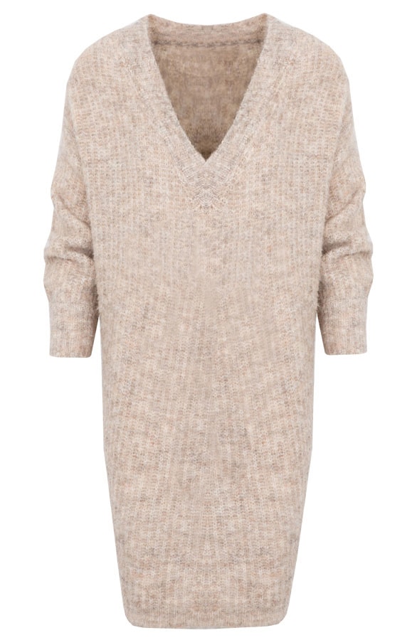 Fluffy Oversized Long Tuniek Beige – shoparchief