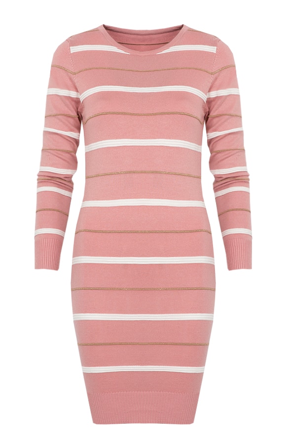 Gestreepte Jurk Limited Roze – shoparchief