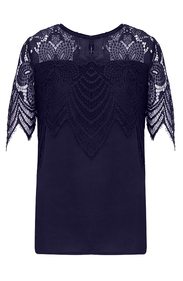 Kanten Zigzag Top Marine – shoparchief