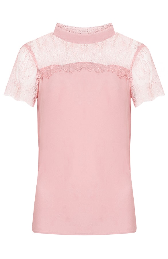 Luxe Kanten Top Roze – shoparchief