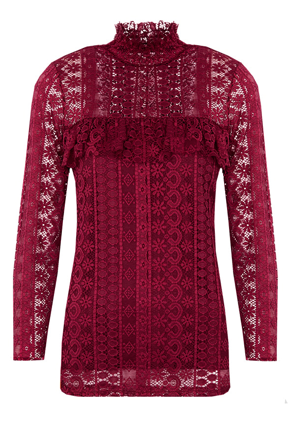 Most Wanted Lace Sleeve Bordeaux – shoparchief