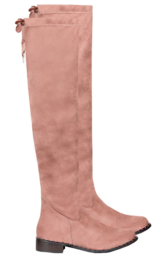 Overknee Laarzen Studs Roze – shoparchief