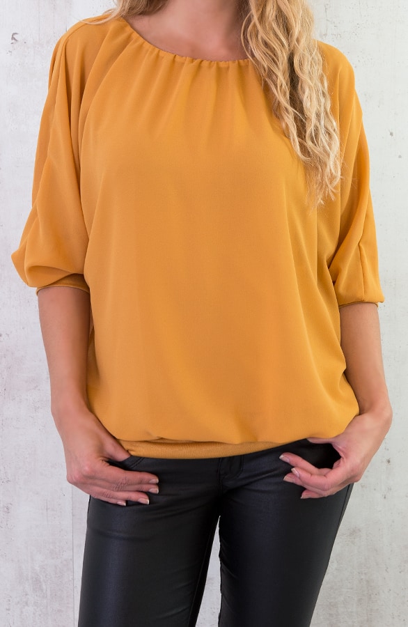 Basic Oversized Tuniek Okergeel – shoparchief, foto 2