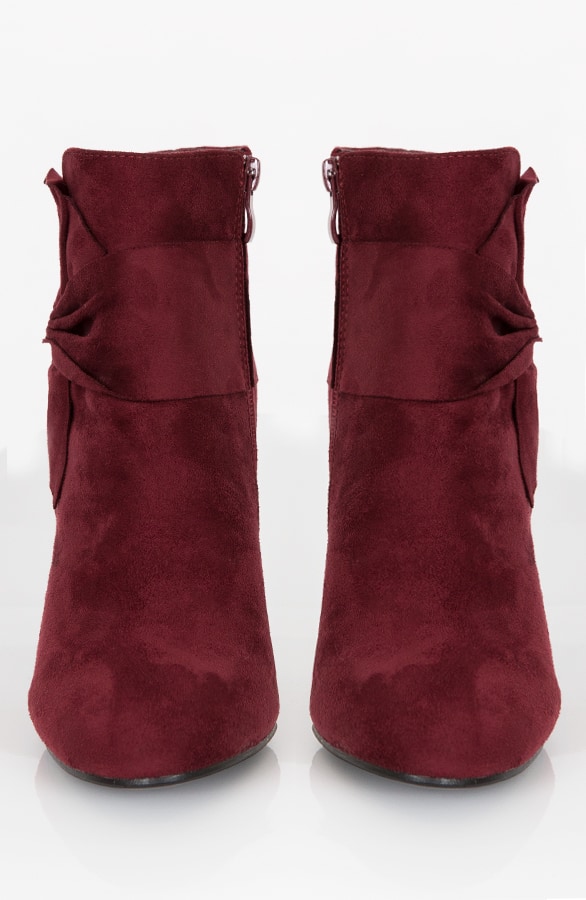 Suede Strik Boots Bordeaux – shoparchief, foto 3