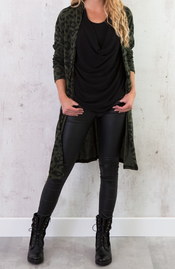 Leopard Vest Legergroen – shoparchief, foto 5