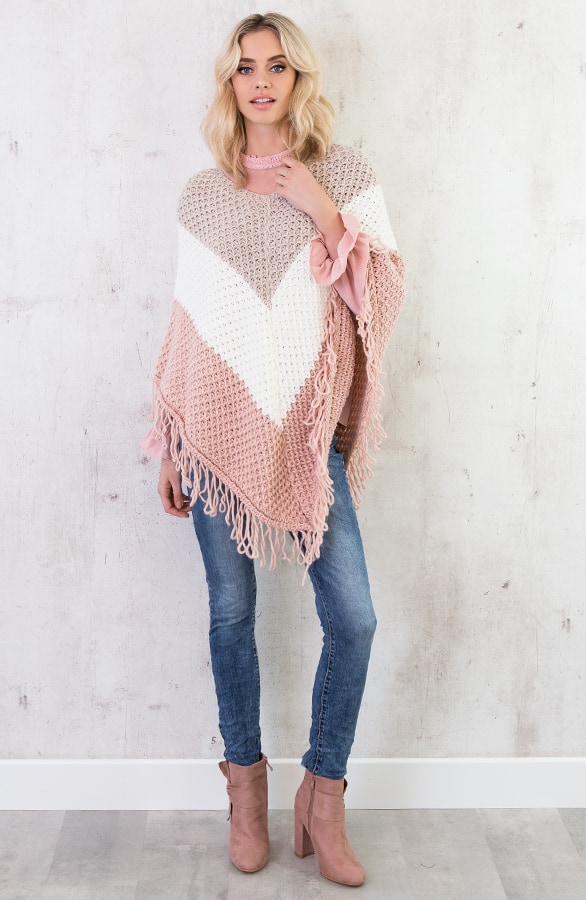Tricolore Poncho Roze – shoparchief, foto 3