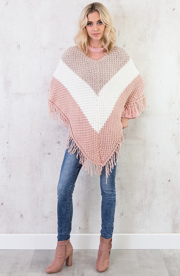 Tricolore Poncho Roze – shoparchief, foto 4
