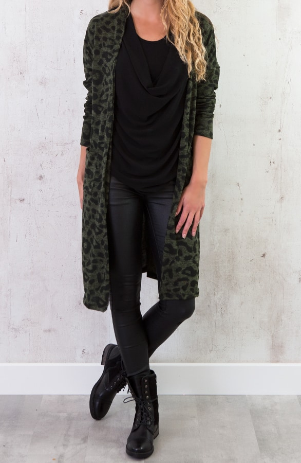 Leopard Vest Legergroen – shoparchief, foto 3