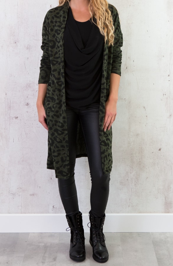 Leopard Vest Legergroen – shoparchief, foto 4