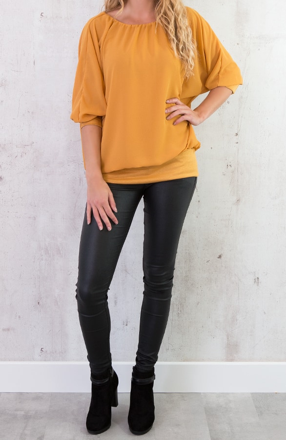 Basic Oversized Tuniek Okergeel – shoparchief, foto 5