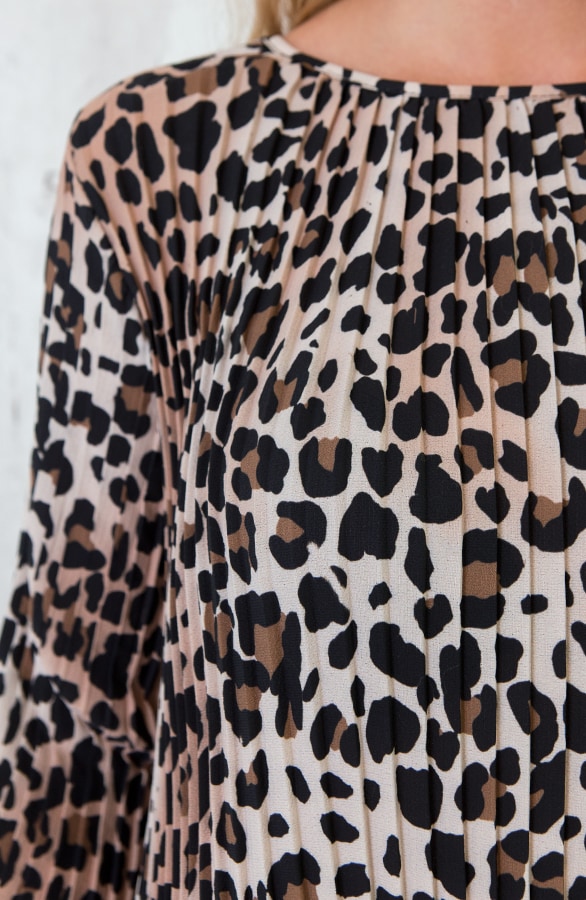 Leopard Plissé Tuniek – shoparchief, foto 4