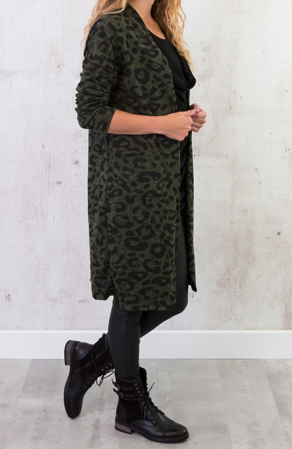 Leopard Vest Legergroen – shoparchief, foto 2