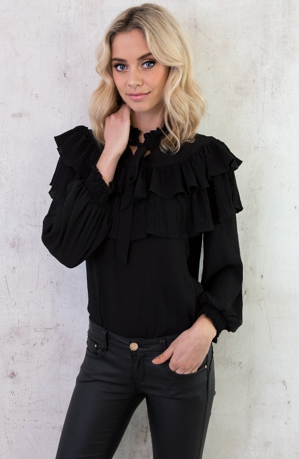 Mademoiselle Blouse Zwart – shoparchief, foto 3