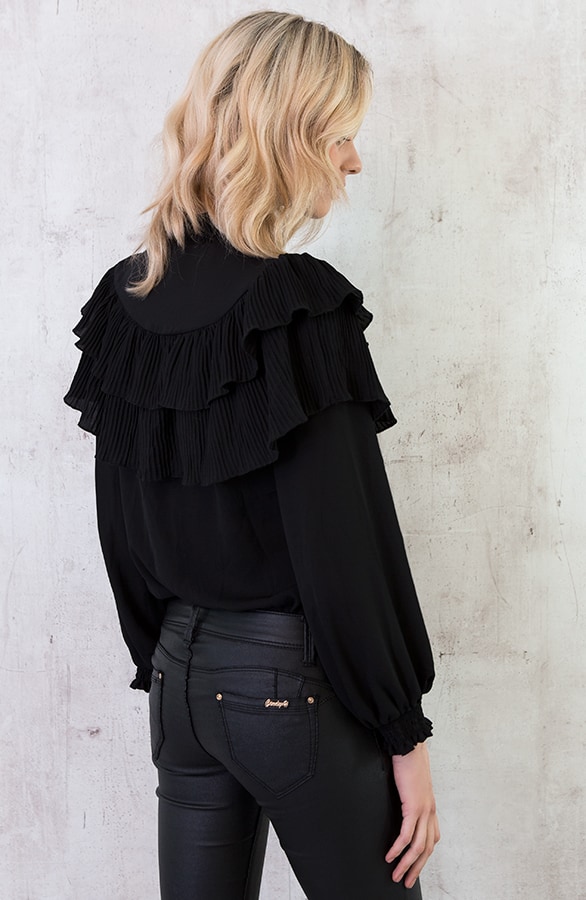 Mademoiselle Blouse Zwart – shoparchief, foto 5