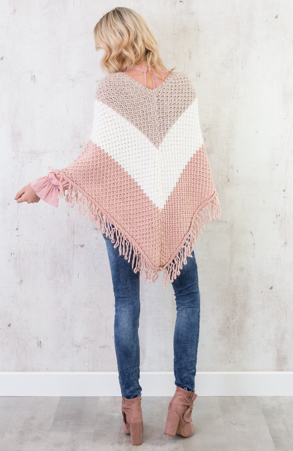 Tricolore Poncho Roze – shoparchief, foto 6