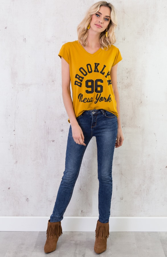 Brooklyn It shirt Okergeel – shoparchief, foto 2