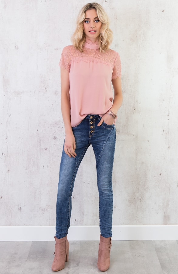 Luxe Kanten Top Roze – shoparchief, foto 4