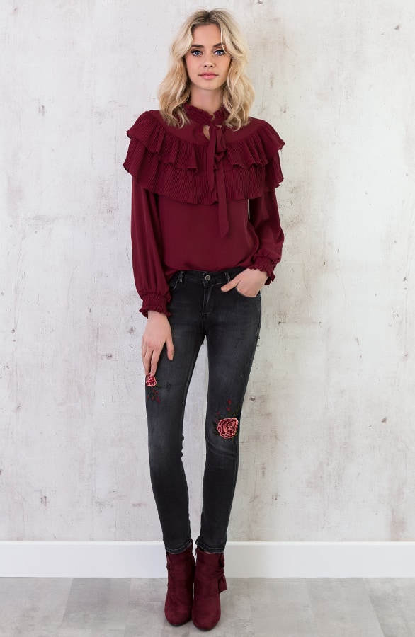 Mademoiselle Blouse Bordeaux – shoparchief, foto 5