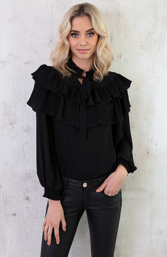Mademoiselle Blouse Zwart – shoparchief, foto 2