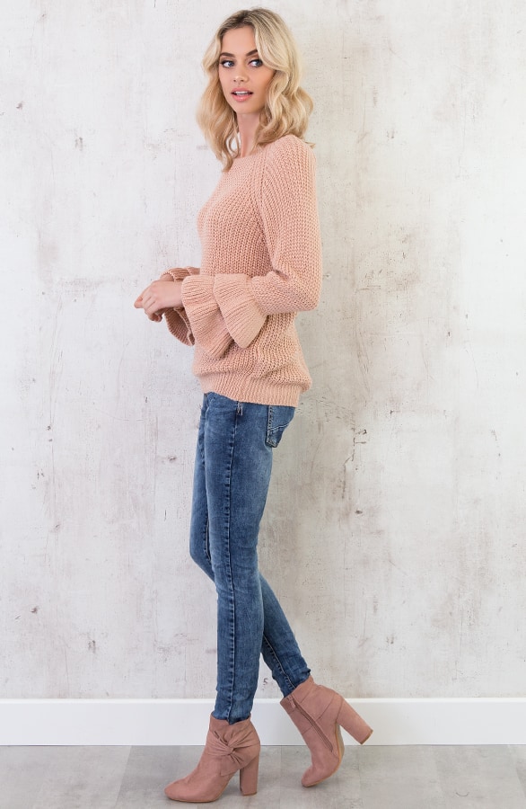 Ruches Mouwen Trui Roze – shoparchief, foto 5