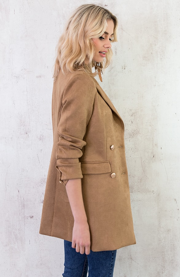 Suede Blazer Exclusive Camel – shoparchief, foto 5
