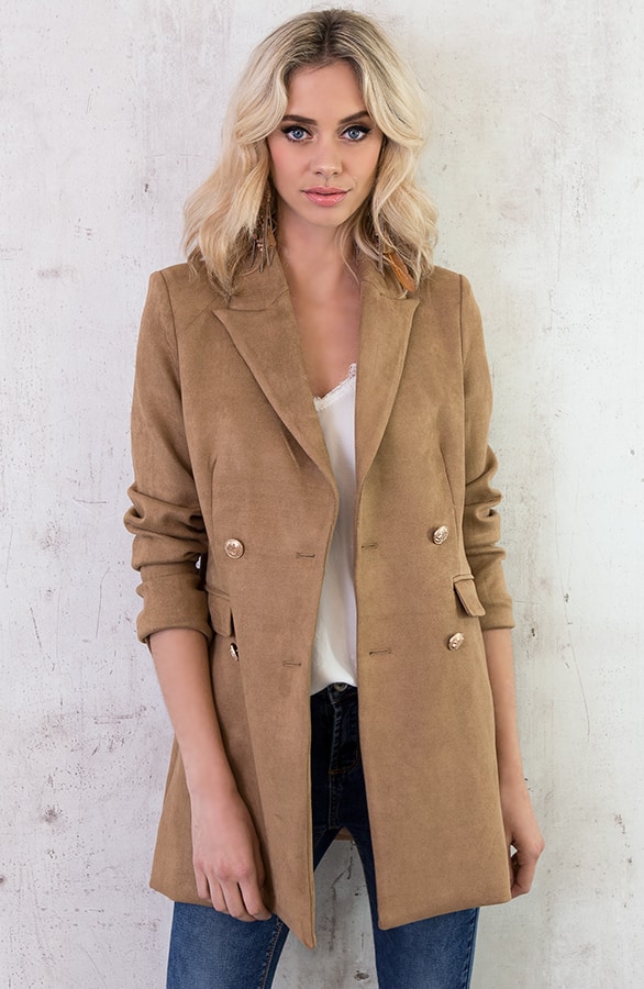 Suede Blazer Exclusive Camel – shoparchief, foto 2