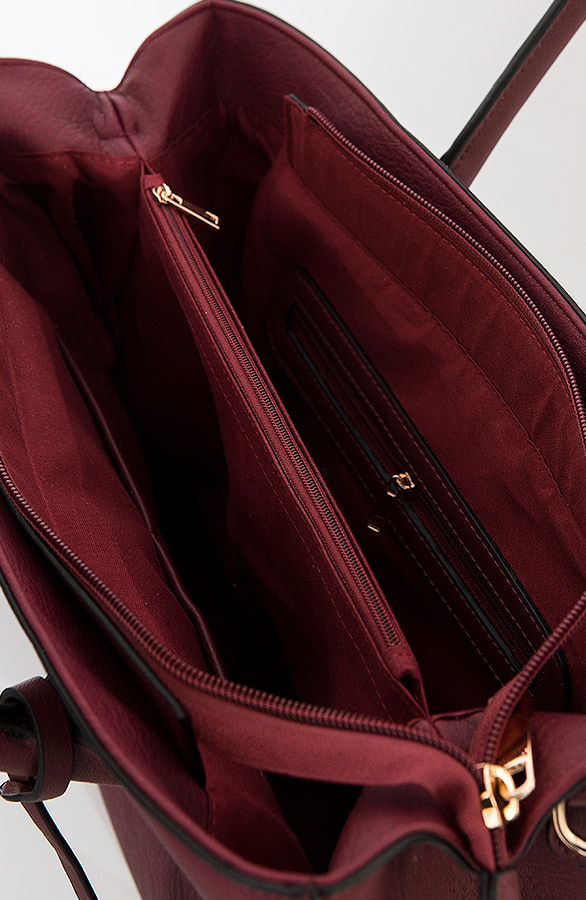 Tote Handtas Deluxe Bordeaux – shoparchief, foto 3